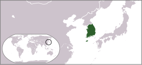 大韓民国の位置