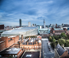 Manchester Metropolitan University Business School and the All Saints campus Manchester Met Business School campus.png