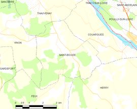 Mapa obce Saint-Bouize