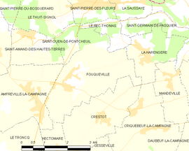 Mapa obce Fouqueville