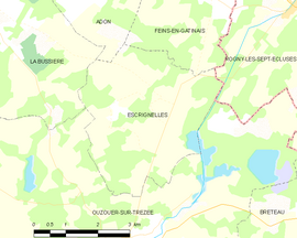 Mapa obce Escrignelles