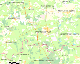 Mapa obce La Ferté-Saint-Aubin