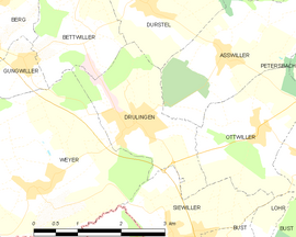 Mapa obce Drulingen