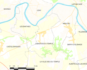 Poziția localității Labastide-du-Temple