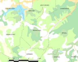 Mapa obce Renauvoid
