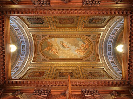 NYC Public Library first floor ceiling