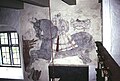 Kalkmaleri fra 1400-tallet af Sankt Jørgen og dragen