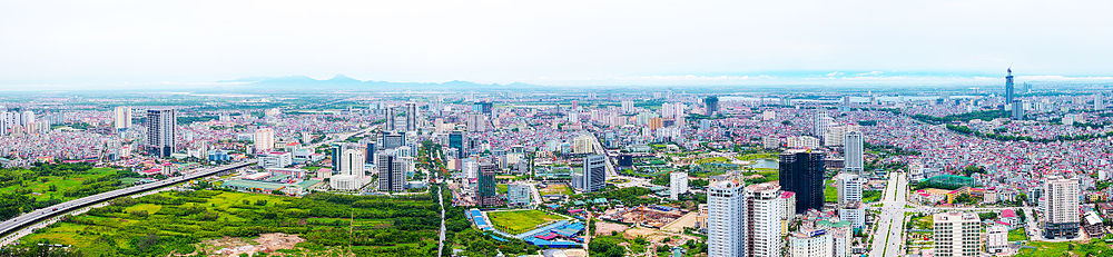 Panoramo pri Hanoi.