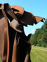 Detail sculptuur zonder titel in Papenburg/Duitsland