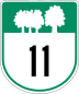 Route 11 marker