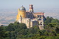 The multi-coloured Pena National Palace used as a summer home for the Royal Family in Sintra