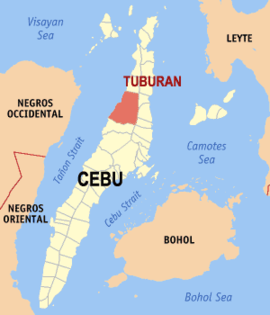 Tuburan na Cebu Coordenadas : 10°44'N, 123°50'E