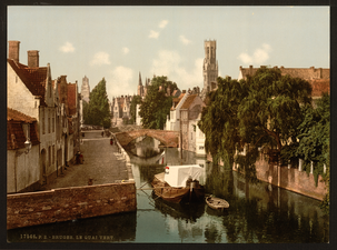 Le quai Vert (Groenerei), sur une carte postale ancienne.