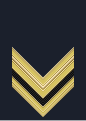 Distintivo di grado per spallino di sergente della Marina Militare