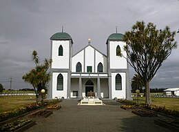 A Ratana temple in Ratana Pa. The Ratana movement is a Maori church. Ratana Pa 11.JPG