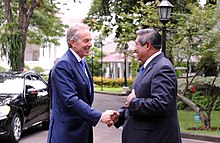 President SBY receives a visit from former British PM Tony Blair at the Presidential Office, 20 March 2013. SBY dan Tony Blair 20-03-2013.jpg