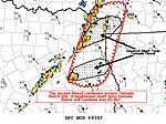 SPC Mesoscale Discussion #302: Gilmer–Ore City–Linden, Texas EF2 tornado