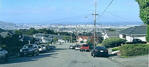 San Bruno looking toward San Francisco Bay, in 2006