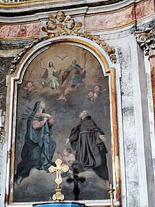 Tableau représentant la Trinité et la Vierge des Sept Douleurs