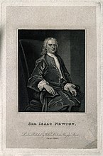 Сэр Исаак Ньютон. Гравюра по Дж. Вандербанку, 1720 г. Wellcome V0004268ER.jpg