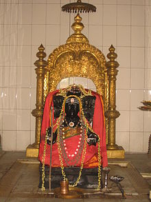 Sri Tyagaraja Swamy Idol at samadhi mandir in Tiruvaiyaru.jpg