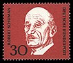 Timbre allemand de 1968 figurant Robert Schuman.