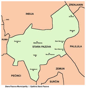 mapa srbije stara pazova Stara Pazova (općina)   Wikiwand mapa srbije stara pazova