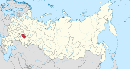 Die ligging van Tartarstan in Rusland.
