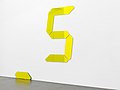 Tatsuo Miyajima, Counter Object - 000, 2020, Colored mirror, 200 (h) x 120 x 2 cm / 78¾ (h) x 47¼ x ¾ in[13]