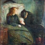 Den sjuka flickan (1896) på Göteborgs konstmuseum.