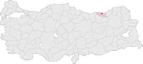 Location of Akçaabat within Turkey.