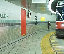 CLRV streetcar underground on the Union Station Loop Union TTC streetcar station.jpg