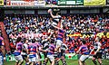 Endspiel der Copa del Rey de Rugby 2016 zwischen dem Valladolid Rugby Asociación Club und dem Club de Rugby El Salvador im Estadio Municipal José Zorrilla