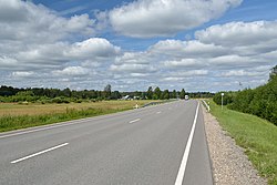 The Valga–Uulu road in Ristiküla