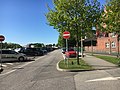 Westphalensweg, Blick von der Wallstraße, vorne rechts die Einmündung zur Straße Bei der Hauptfeuerwache