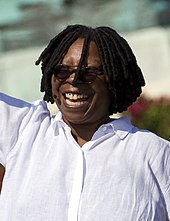 In 2002, Whoopi Goldberg became the tenth person to win all four awards, the first African American and the first to win two of their awards in the same year. Whoopi Goldberg (2011).jpg