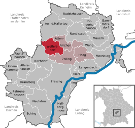 Kaart van Wolfersdorf