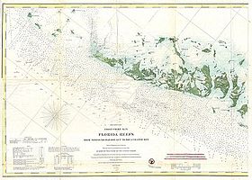 Carte détaillée des côtes de Floride de Ramrod Key à Boca Grande Key - 1859