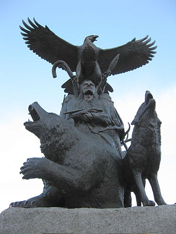 English: Monument to aboriginal war veterans i...