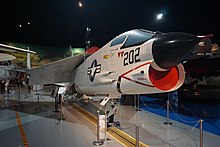 F-8J Crusader on display at the Air Zoo Air Zoo December 2019 006 (Vought F-8J Crusader).jpg