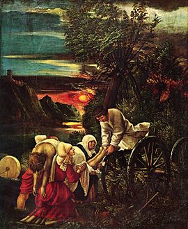 L'Ensevelissement de saint Florian, Albrecht Altdorfer, musée national germanique, Nuremberg.