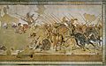 Mosaico de Issos, que se considera la reproducción de un modelo griego del siglo IV a. C. (original de Apeles o de Filoxeno de Eretria).