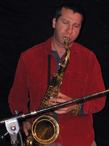 Saxophonist Assif Tsahar in Club W71 in Weiker...