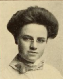 A young white woman with a bouffant hairstyle