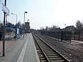 Bahnsteig im Bahnhof Hainichen, Blick nach Süden (2016)