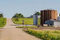 South along SW 142en Street (along the Lancaster–Saline county line) in Berks, June 2017