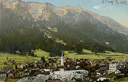 Bad Bleiberg with Mt. Dobratsch, about 1908