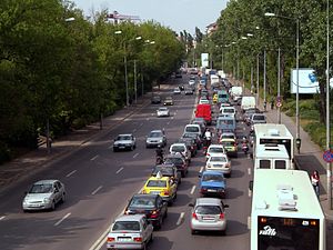 Bucharest Traffic in Băneasa.