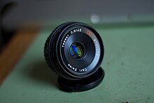 45mm f2.8 Tessar T* Pancake Carl Zeiss 45mm Pancake lens.jpg