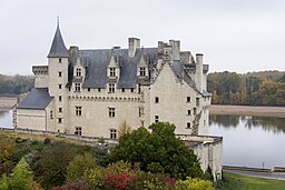 Slottet i Montsoreau i Loiredalen